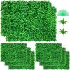 VEVOR Artificial Boxwood Panel 8pcs Boxwood Hedge Wall Panels Artificial Grass Backdrop Wall 24X16 4cm Green Grass Wall, Fake Hedge for Decor Privacy