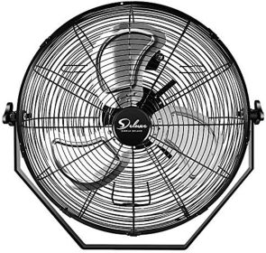 18 Inch Industrial Wall Mount Fan, 3 Speed Commercial Ventilation Metal Fan for Warehouse, Greenhouse, Workshop, Patio, Factory and Basement - High Ve