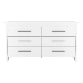 6 Drawer Double Dresser Wezz, Bedroom, White