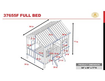 ACME Spring Cottage Full Bed in White & Pink 37695F