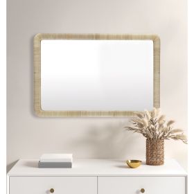 Natural Rattan Rectangle Wall Mirror