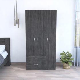 Rowaton 2-Drawer 3-Door Armoire Smokey Oak