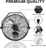 18 Inch Industrial Wall Mount Fan, 3 Speed Commercial Ventilation Metal Fan for Warehouse, Greenhouse, Workshop, Patio, Factory and Basement - High Ve