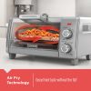 Crisp 'N Bake Air Fry 4-Slice Toaster Oven, Silver & Black