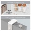 Over the Door Rack Organizer with 6 Tier Adjustable Shelves Powder Coated Steel White