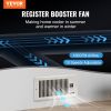 VEVOR Register Booster Fan, Quiet Vent Booster Fan Fits 4' x 10' Register Holes, with Remote Control and Thermostat Control, Adjustable Speed for Heat