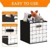 6 Pack Fabric Storage Cubes with Handle, Foldable 13x13 Inch Large Cube Storage Bins, Storage Baskets for Shelves, Storage Boxes for Organizing Closet