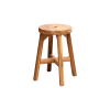 Acacia Wood Stool Round Top Chairs Best Ideas End Tables For Sofas Sub-stool for Living Room Bedside Strong Weight Capacity Upto 350 LBS; Natural Colo