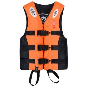 Children Swimming Buoyancy Vest Oxford Cloth Buoyancy Vest Adult Rescue Suit (Option: Orange-M)