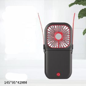 Mini Fan Student Cute Portable Camping (Option: Black-Power bank electric fan)