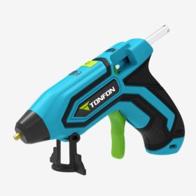 Wireless Use Hot Melt Glue Gun Rechargeable Electric Melt Glue Stick (Color: Green)