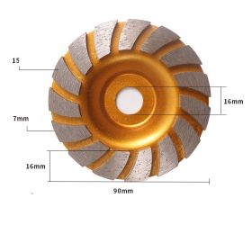 Ground Corner Grinding Wheel Disc Edge Polishing And Grinding Disc Thickened (Option: B)