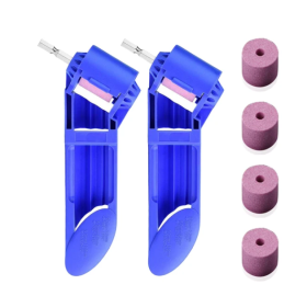 Portable Grinder Grinding Drill Bit Tool Grinding Twist Drill (Option: Blue-2PIECES 4STONES)