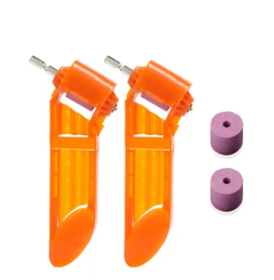 Portable Grinder Grinding Drill Bit Tool Grinding Twist Drill (Option: Orange-2PIECES 2STONES)