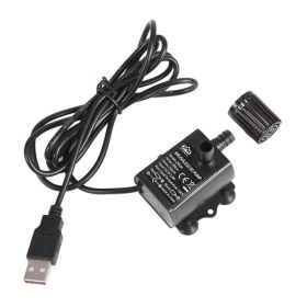 Micro Brushless DC Submersible Pump Computer Water Cooling Water Circulation USB Water Pump (Option: Black-USB)