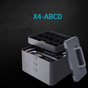 Hardware Multifunctional Full Set Of Household Commonly Used Toolbox Layered (Option: X4 ABCD)