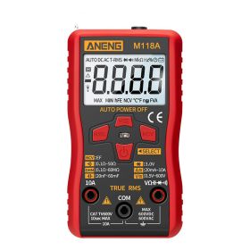 High-precision Automatic Multi-function Electrical Instrument Digital Universal Meter (Option: Red color box-Battery)