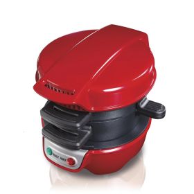 110V Hamburger Maker Sandwich Machine Fried Egg Toaster (Option: Red-EU)