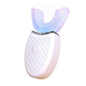 Electric Children's Toothbrush U-shaped Toothbrush Is Suitable For Children And Adults Ipx8 Waterproof (Option: White-USB)