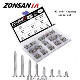 304 Stainless Steel Cross Countersunk Head Tapping Screws (Option: 500screws)