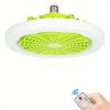 1pc Ceiling Fan With Light, Modern 18inch Remote Control Enclosed Low Profile Ceiling Fan With Light 3 Speed LED Dimming 3 Colors 8 Invisible Bladeles