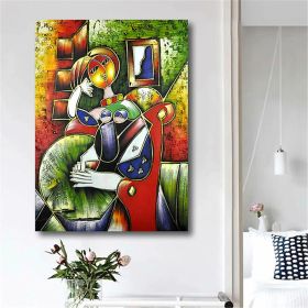 Hand Painted Oil Paintings Hand Painted Wall Art Abstract Modern Figure Picasso Girl Lady Nude Living Room Hallway Luxurious Decorative Painting (Style: 01, size: 150X220cm)