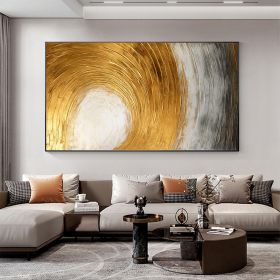 Hand Painted Oil Painting Abstract Gold Texture Oil Painting on Canvas Original Minimalist Art Golden Decor Custom Painting Living Room Home Decor (Style: 01, size: 40x80cm)