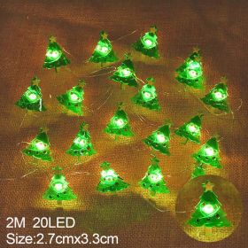 2M 20LED Santa Claus Snowflake LED Light String Christmas Decoration For Home Xmas Tree Ornament 2022 Navidad Kids Gift New Year (Color: as pic H)