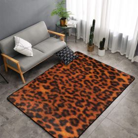 Stylish Leopard Print Flannel Non-Slip Floor Mat 60x39 inches (Style: Style-1)