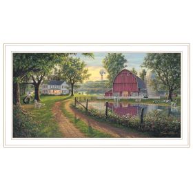 Trendy Decor 4U "The Road Home" Framed Wall Art, Modern Home Decor Framed Print for Living Room, Bedroom & Farmhouse Wall Decoration by Kim Norlien (Color: as Pic)