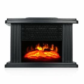 Electric Fireplace Heater LED Flame Effect Stove (Style: UK)