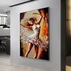 Hand Painted Oil Painting Abstract Dancer Oil Painting On Canvas Large Wall Art Original White Ballet Painting Boho Wall Decor Custom Painting Living