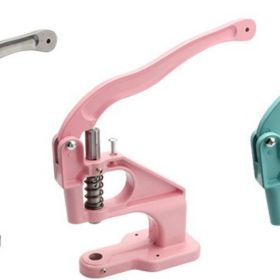 Hand Press Fastening Machine Press Fastening Machine Four Buckle Rivet Buckle Installation Tool (Color: Pink)