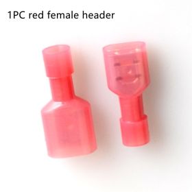 Insulation Joint Wire Connector Wiring Terminal Male And Female Plug (Option: 1PC red female header)