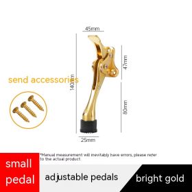 Invisible Collision Avoided Door Pedal Stopper (Option: Small Bright Gold)